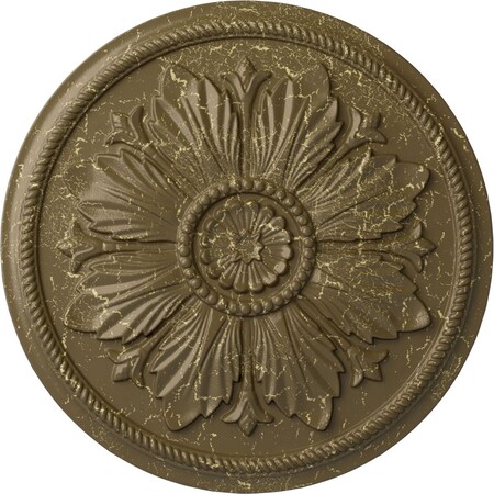 Ekena Millwork Kaya Ceiling Medallion (Fits Canopies up to 5 1/4"), 23 5/8"OD x 1 1/2"P, Mississippi Mud Crackle CM23KAMMC